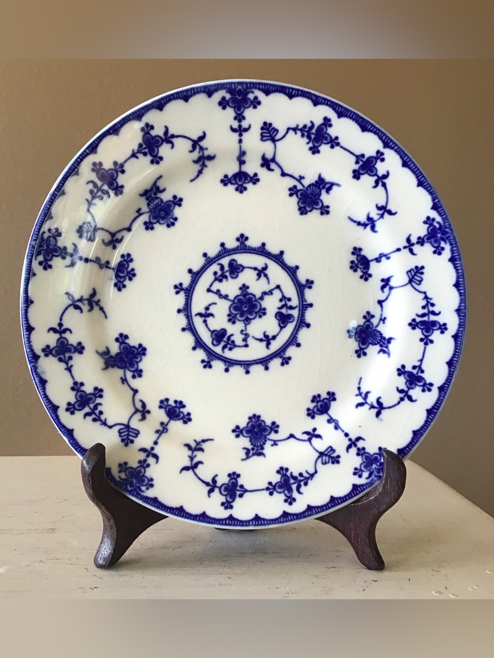 Vintage Blue Delft by Maruta Bread Plate Blue and White Decor